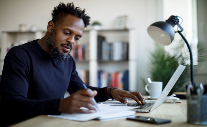 Man working from home